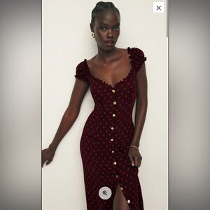 Reformation polka dot midi